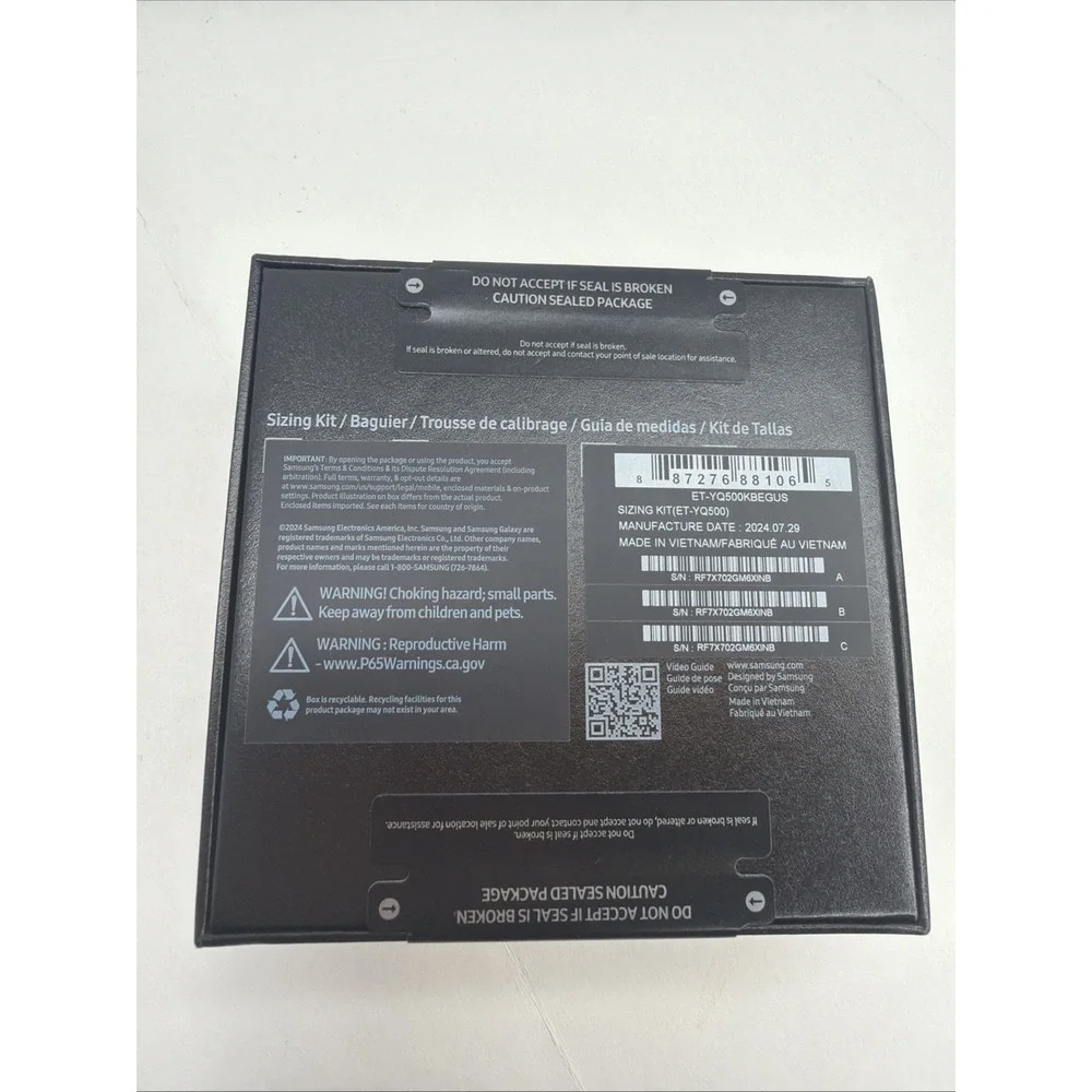 Samsung - Galaxy Ring Sizing Kit - Black SEALED